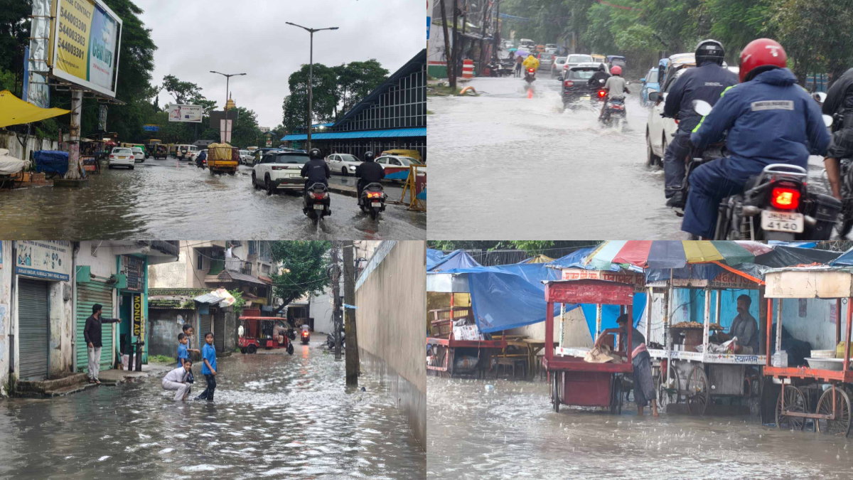 Ranchi News : लगातार हो रही बारिश से सड़कों पर जलजमाव, लोगों का पैदल चलना मुश्किल