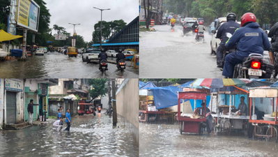 Ranchi News : लगातार हो रही बारिश से सड़कों पर जलजमाव, लोगों का पैदल चलना मुश्किल