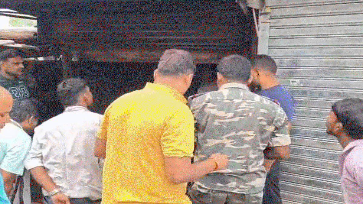 Fire breaks out at a shop