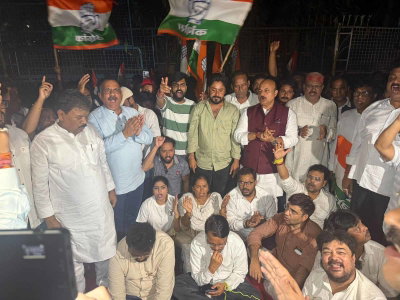 Ranchi : राहुल गांधी की हिरासत के विरोध में कांग्रेस का प्रदर्शन, कई मंत्री-विधायक हिरासत में