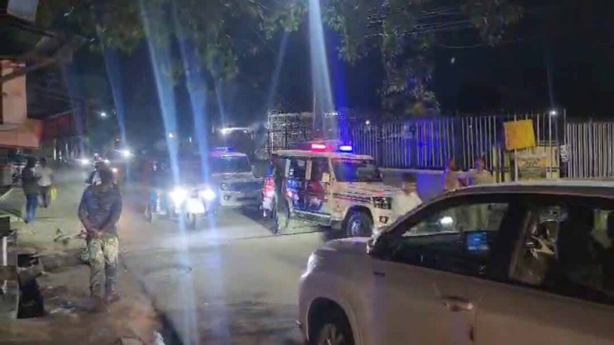 Police at the scene