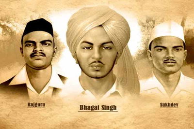 प्रदेश कांग्रेस मुख्यालय में भगत सिंह, राजगुरु व सुखदेव को दी गई श्रद्धांजलि