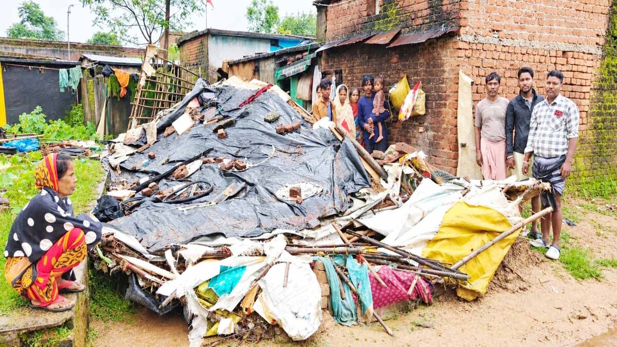 house collapsed.