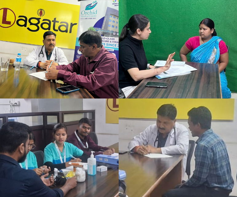 LAGATAR ऑफिस में लगा फ्री हेल्थ चेकअप कैंप, 50 से अधिक लोगों ने कराई जांच