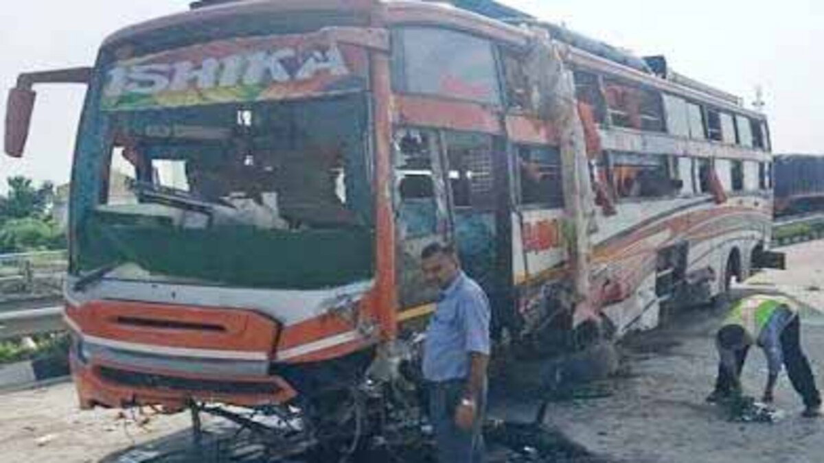 Accident hit bus