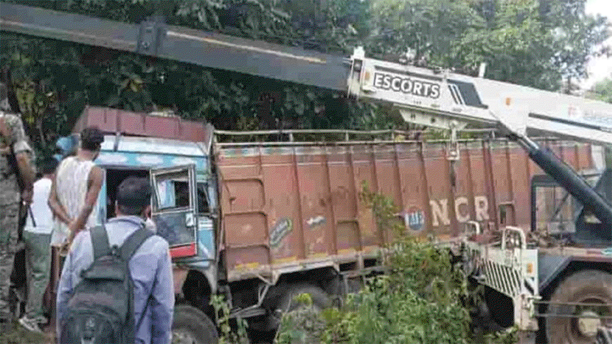 Truck crashes