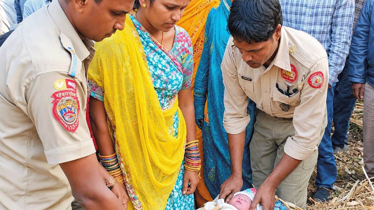 Newborn found lying on the edg