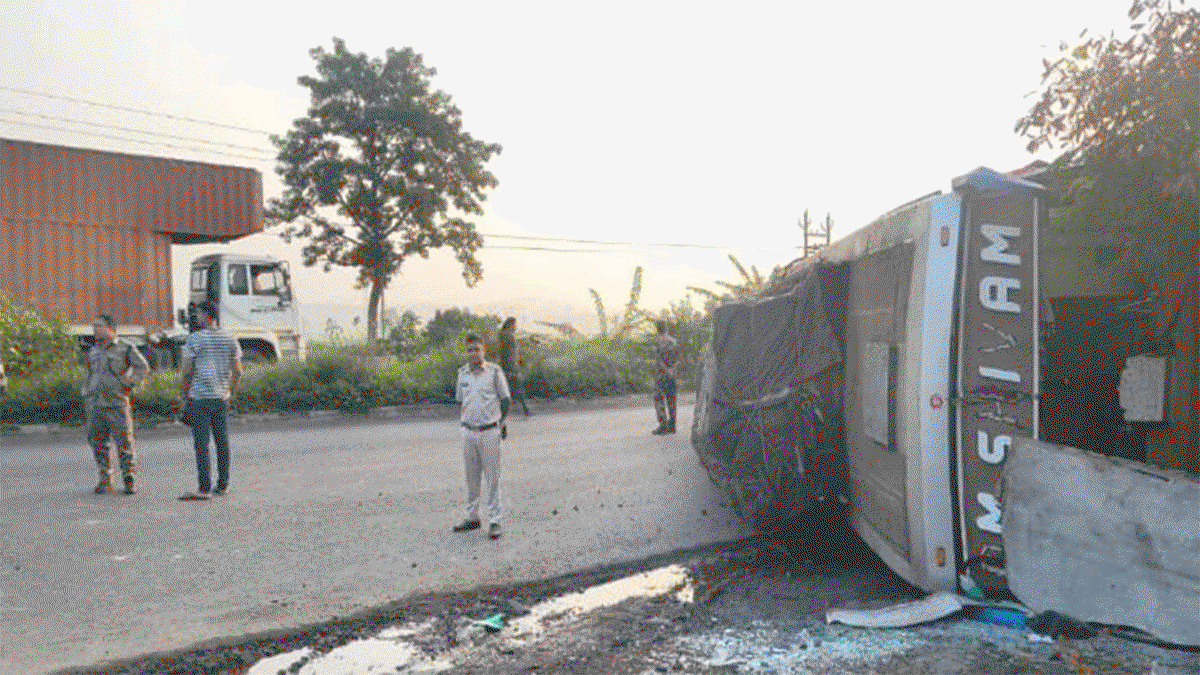 Shivam, the bus overturned.