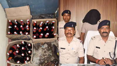 Bokaro News : आहार टोला में अवैध विदेशी शराब के खिलाफ छापेमारी, 1 गिरफ्तार
