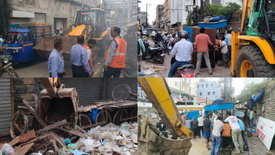 Ranchi News : मेन रोड हनुमान मंदिर में 12 दुकानें बंद, नगर निगम ने हटाया अतिक्रमण