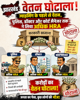 Exclusive- वेतन घोटालाः ज्वाइनिंग के पहले से वेतन, पुलिस, डॉक्टर और कोर्ट मैनेजर तक ने लिया अधिक HRA