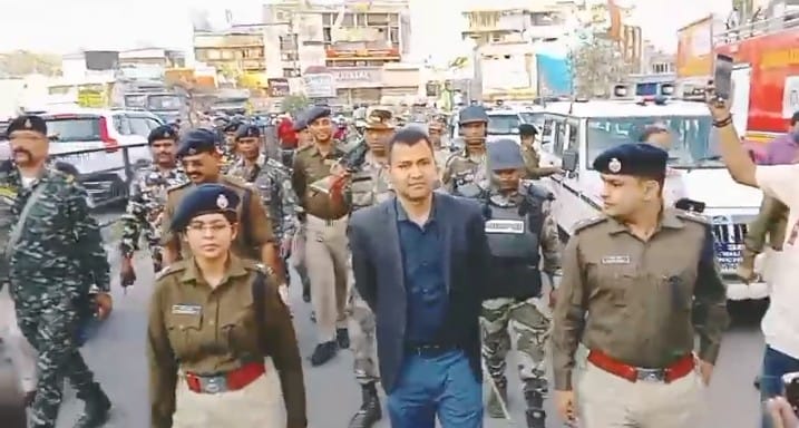 होली पर्व को लेकर रांची पुलिस ने किया फ्लैग मार्च, शांति बनाए रखने की अपील