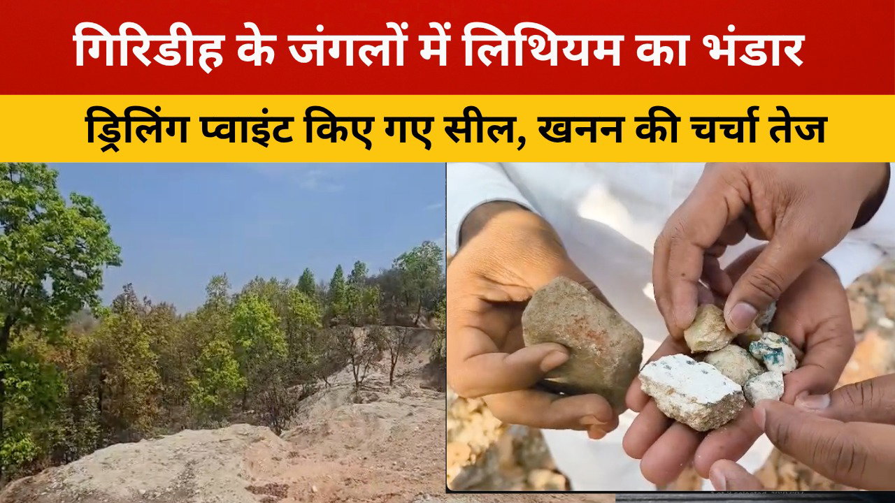 गिरिडीह के जंगलों में लिथियम का भंडार ! ड्रिलिंग प्वाइंट किए गए सील, खनन की चर्चा तेज